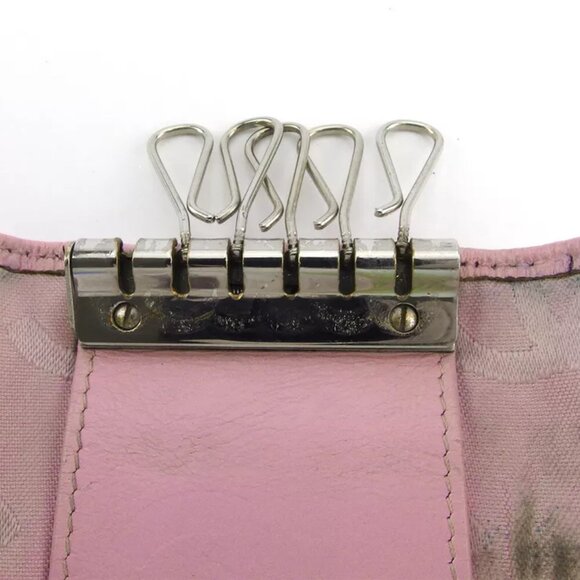 CHANEL key case Kanbonrain pink leather Authentic used Q642 - Picture 7 of 9